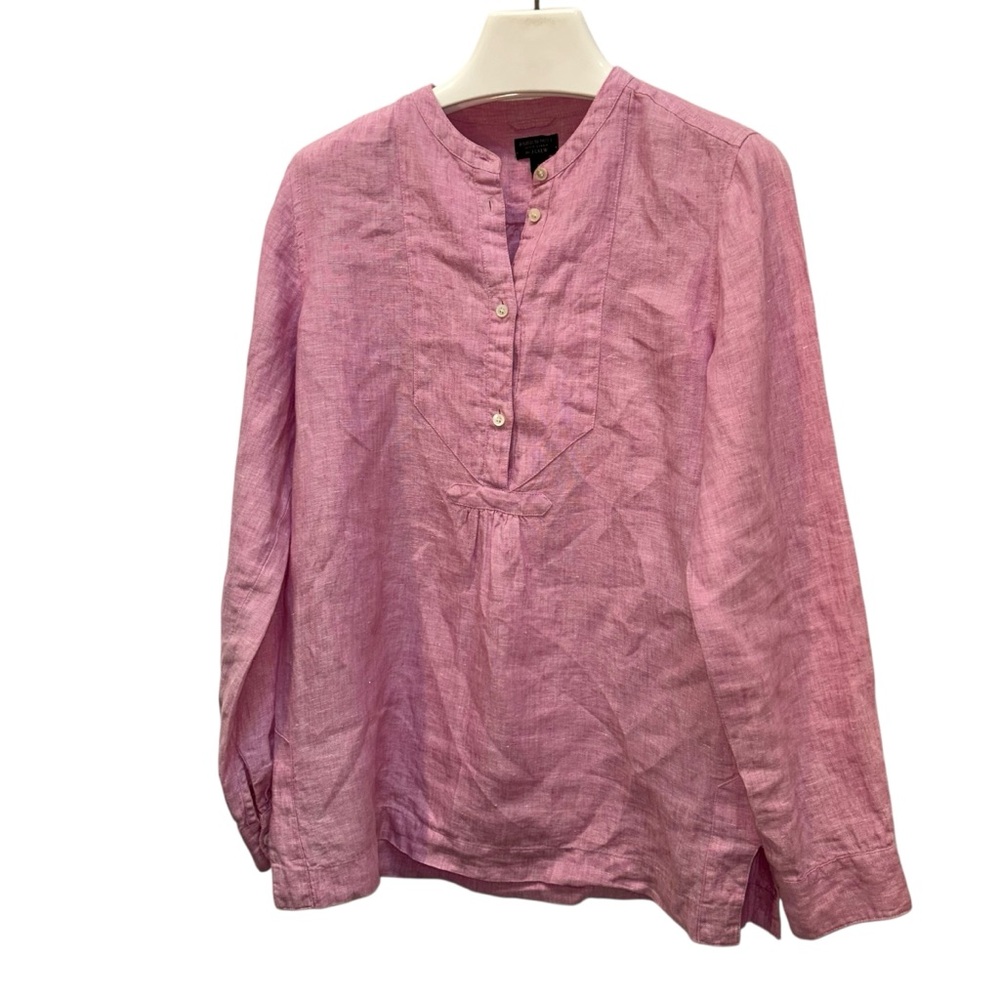J. Crew Baird Mcnutt 100% Linen lavender Women's Tunic top 2